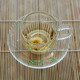一屋窑 耐热玻璃茶杯杯碟套装 FH-354DP