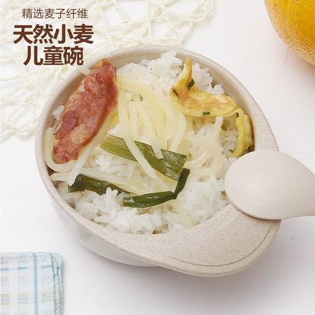 小麦帽儿碗儿童学生吃饭餐具泡面碗 创意纤维个性造型日式碗耐摔图片