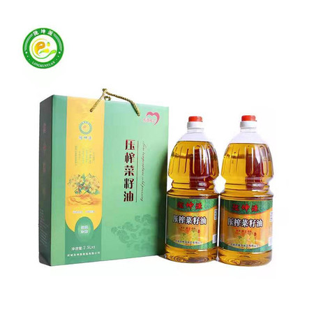 陇佳味 【邮乐 庆阳振兴馆】庆城陇坤源压榨菜籽油2.5L*2套装图片