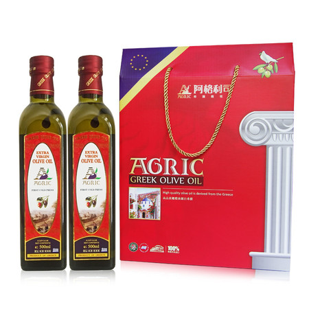 阿格利司(AGRIC)希腊原装进口特级初榨橄榄油500ML*2瓶图片