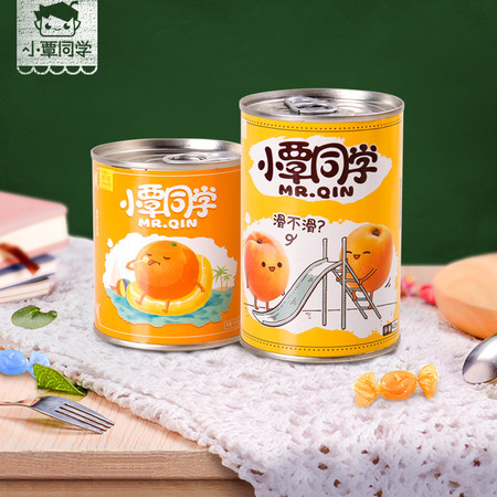 【远安馆】小覃同学425g糖水黄桃罐头混搭312g橘子罐头天然烘焙出口韩国即食