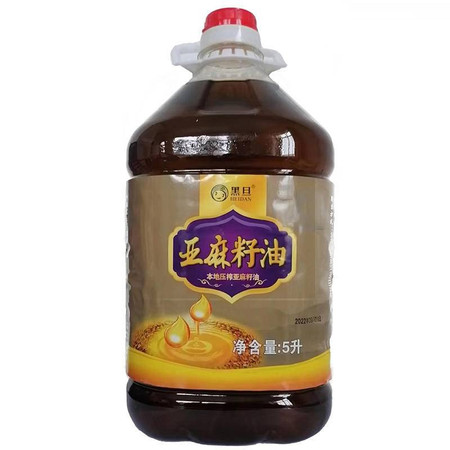 灵台县黑旦亚麻籽油5L