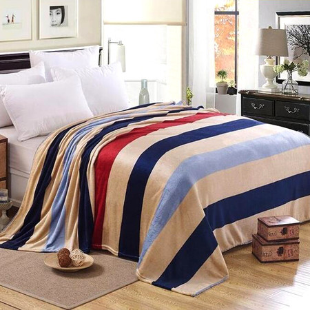 鸿秀（HongXiu）法兰绒毛毯 单人加厚盖毯床单 150x200cm图片