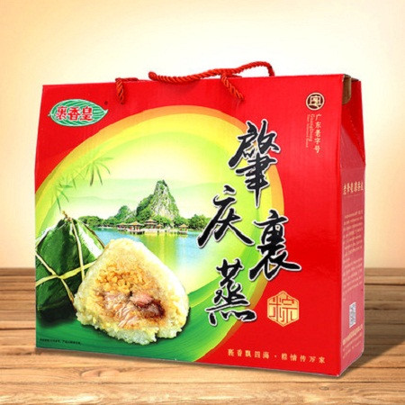 裹香皇乡情裹蒸粽400克×4端午广式特产绿豆鲜肉超大粽子图片