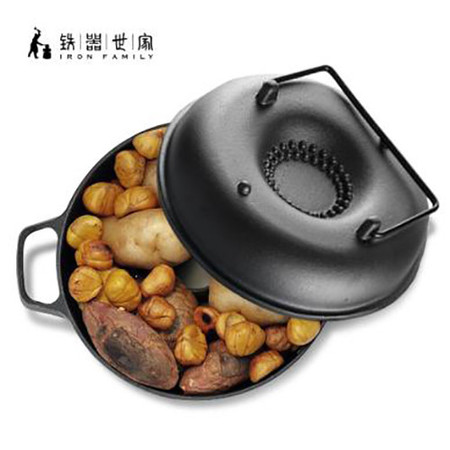 炊大皇/COOKER KING 炊大皇铸铁烤锅 铸铁烤红薯锅24CM 家用烤地瓜锅