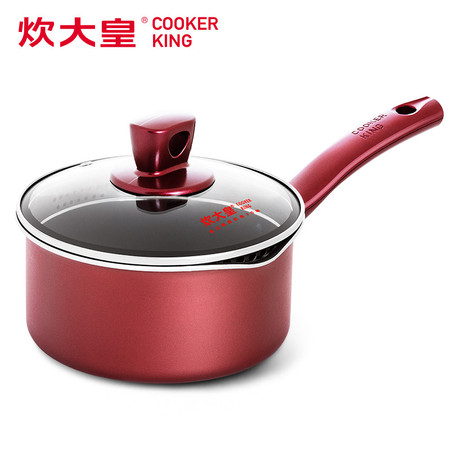 炊大皇/COOKER KING 溢彩奶锅不粘锅宝宝辅食小奶锅小汤锅电磁炉通用婴儿煮热牛奶锅18cm图片