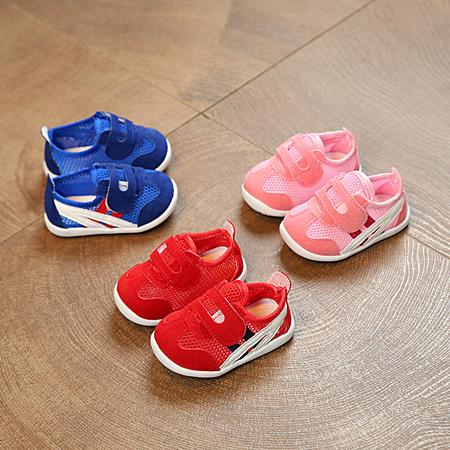 透气单网运动鞋宝宝软底男女童学步鞋子0-1-2岁婴儿鞋YJ