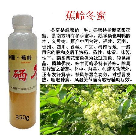 梅州长寿黄沙蕉岭冬蜜350g/瓶包邮图片