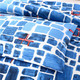 BeddingWish超细纤维床上四件套套件狄安娜 蓝色系列标准尺寸1.8米床上用品