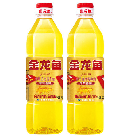 【2瓶】金龙鱼1:1:1黄金比例植物食用调和油900ml*2瓶 非转基因图片