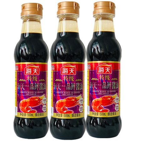 【3瓶】海天特级一品鲜酱油500ML*3瓶  中华老字号 特级酿造酱油图片