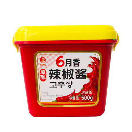 欣和六月香辣椒酱500g/盒 韩国烤肉石锅拌饭炒年糕部队锅 韩式甜辣酱图片