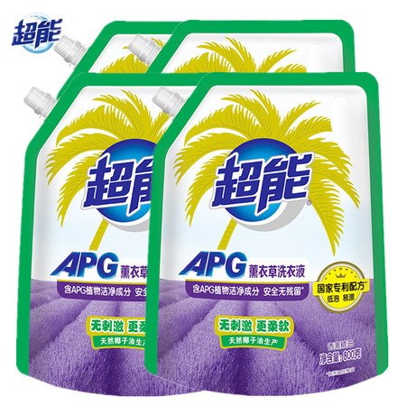 超能APG高端洗衣液800g×4袋装国家专利配方图片