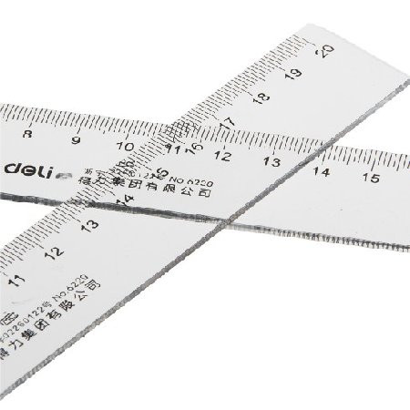 得力6240 塑料透明直尺 40厘米 小学生文具测量工具尺 绘图用仪尺