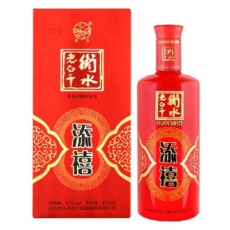 衡水老白干 白酒 添禧 老白干香型 42度 500ml*1瓶 单瓶装