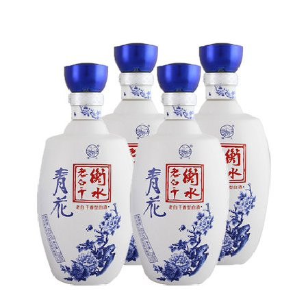 衡水老白干 白酒 青花 di度酒 老白干香型 40度 750ml*4瓶 整箱装