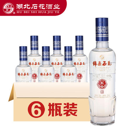 湖北白酒 绵柔石花酒 浓香型白酒 五品石花 整箱500mL*6图片