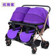 YLHZ 婴双胞胎手推可坐可躺折叠换向双人  新生儿童车