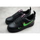 Nike air force 1耐克 黑绿 男女空军双钩板鞋 CQ4611-001