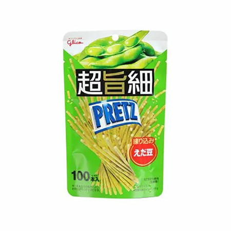 日本格力高glico超細美味饼干棒毛豆味53g*6图片