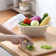 塑料洗菜盆沥水篮双层水果篮创意水果盘客厅家用果盘65618