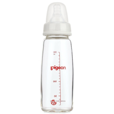 (邮储特卖)贝亲/PIGEON  标准口径玻璃奶瓶200ML 母乳实感K-6玻璃奶瓶 AA86