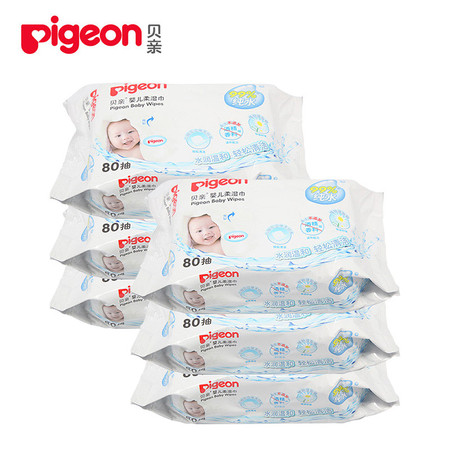 贝亲/PIGEON 贝亲 婴儿专用柔湿巾温和安全无刺激 80抽*6包装图片