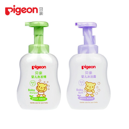 贝亲/PIGEON 婴儿洗发沐浴组合装洗发精 沐浴露500ml*2 秋冬保湿 IA117+IA118