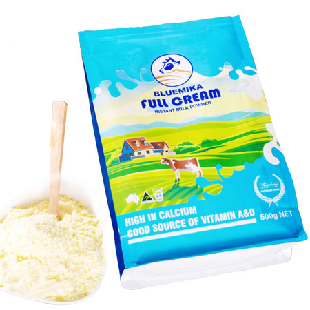 碧蓝美克 调制乳粉 澳大利亚进口 成人早餐奶 AD高钙全脂奶粉 500g/袋