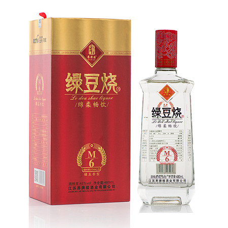 界牌楼 窑湾绿豆烧酒M6 480ml/瓶 42%Vol.白酒 包邮