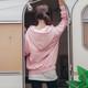 伊奈琳/YINAILIN 2017秋冬季新款加绒加厚粉色宽松套头连帽卫衣女装上衣韩版学生时尚外套潮