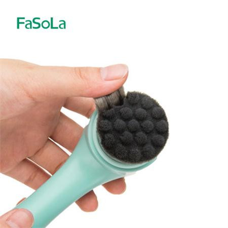 FASOLA 纳米竹炭软毛洁肤洁面刷双面洗脸刷深层毛孔清洁器去黑头刷图片