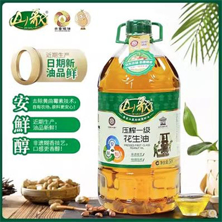 山歌 压榨一级5L花生油单桶f图片