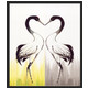 中国邮政 “心心相印”黑颈鹤雕刻双连版明信片