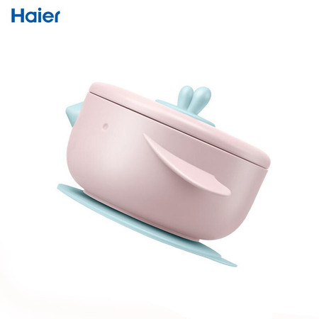 海尔/Haier 婴儿辅食碗吸盘碗便携出行碗防摔儿童餐具 2色可选图片