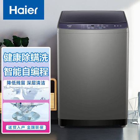 海尔/Haier 洗衣机全自动波轮10公斤大容量智能桶自洁XQB100-Z206图片