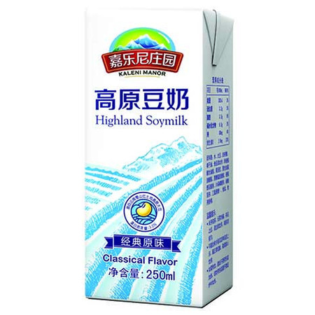 嘉乐尼庄园 高原豆奶  250ml*12/件图片