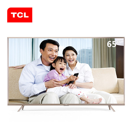 TCL L65P2-UD 65英寸真4K全生态HDR 安卓智能LED电视 超薄金属机身（香槟金）