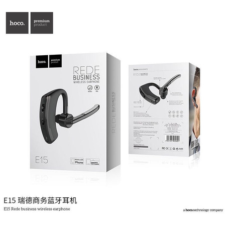 浩酷/HOCO E15瑞德商务蓝牙耳机 无线连接一拖二智能手机通用降噪耳机