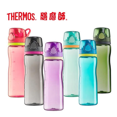 膳魔师***THERMOS 便携大容量夏季成人运动塑料水杯随手杯瓶水壶HT4002 700ML