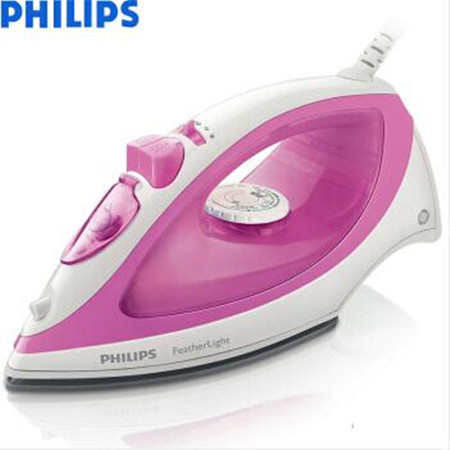 飞利浦/PHILIPS  电熨斗 蒸汽 GC1418/02 家用手持蒸汽五档1000W不黏底（粉色）