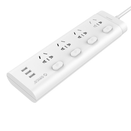 奥睿科（ORICO）智能USB接线板XIS-4A3U  白色图片