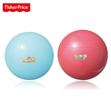 费雪 儿童健身球 幼儿园训练球65cm（瑜伽球 加厚款送打气筒）F0809 粉红色图片