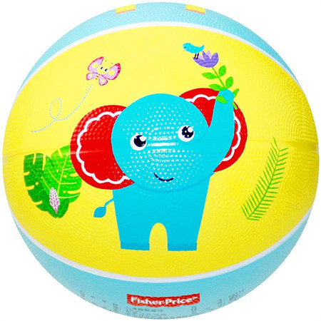 费雪 儿童玩具球 卡通拍拍球宝宝小皮球幼儿园篮球 22cm F0512（丛林款、交通款）可选