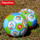 费雪 儿童足球皮球13CM 儿童专用踢足球类玩具1-3岁 F0911 盒装 （猴子、狮子、白色）可选