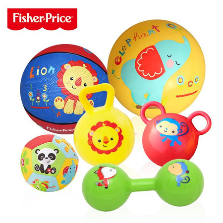 费雪（Fisher Price）宝宝健身球 儿童玩具球套装（六球混装 赠打气筒）F0917图片