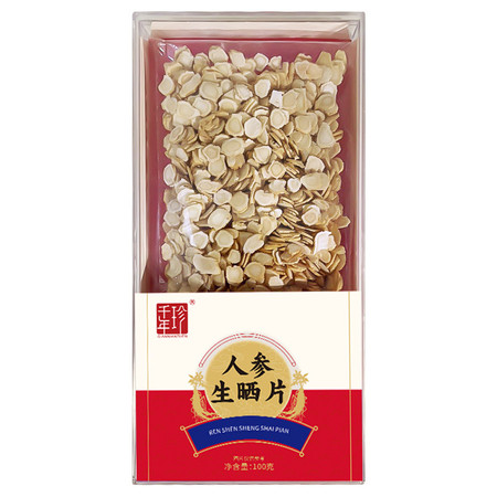 千年珍 人参生晒片100g/盒*2盒