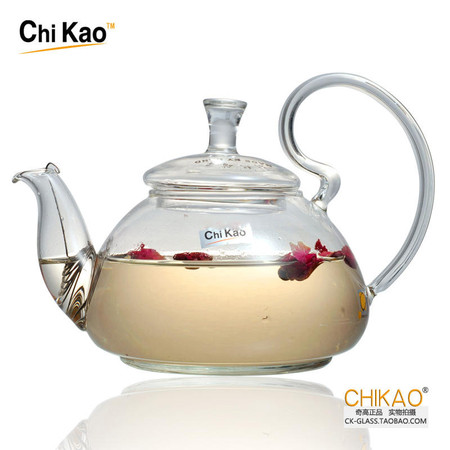 奇高（Chikao glass）600ML奇高玻璃茶壶风采逸仙壶花茶壶电陶炉大容量泡茶水壶图片