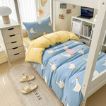 雅乐巢/GAGKUNEST 水洗棉小清新印花学生宿舍三件套0.9床被套床单1.2套件