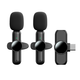 安奈尔 K3新款私模无线领夹式麦克风一拖二降噪2.4G迷你话筒